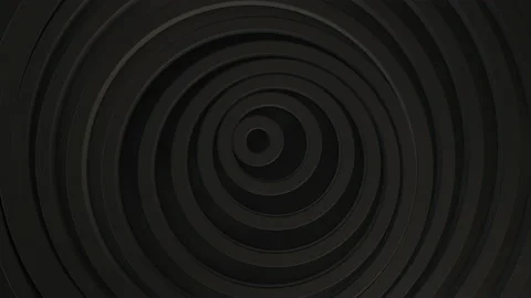 Abstract pattern of circles with the effect of displacement. Black clean rings a Stock Footage 154112703