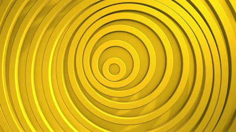 Abstract pattern of circles with the effect of displacement. yellow clean rings  Stock Footage 154118345
