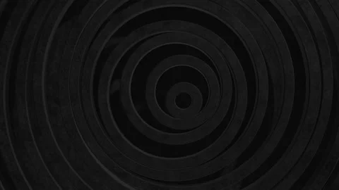 Abstract pattern of circles with the effect of displacement. Black clean rings a Video stock 154122584