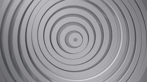 Abstract pattern of circles with the effect of displacement. White clean rings a Stock Footage 154123419
