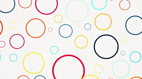 Abstract pattern of circles with the effect of displacement slow rotating Stock Footage 259591782