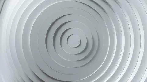 Abstract pattern of circles with the effect of displacement. White clean ring Illustrazione stock