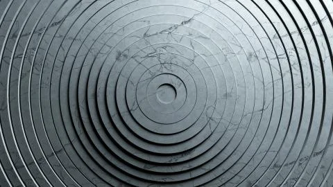 Abstract pattern of circles with the effect of displacement. Animation of pur 스톡 사진