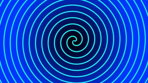 Abstract pattern of circles with the effects. Retro psychedelic clean rings Stock Footage 128405206