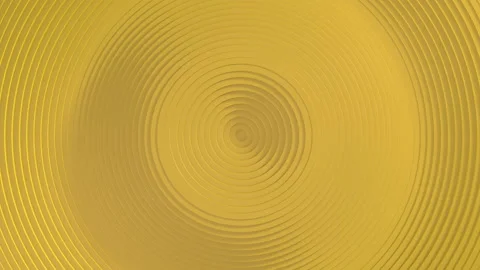 Abstract pattern of circles with an offset effect. Animation of yellow clean rin Stock Footage 161427386