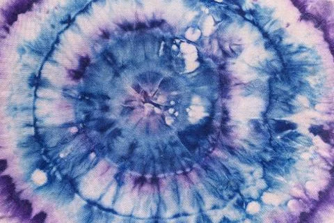 Abstract pattern from circles on silk batik 스톡 사진