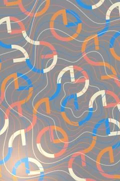 Abstract Pattern with Circular Arrows Stock Photos