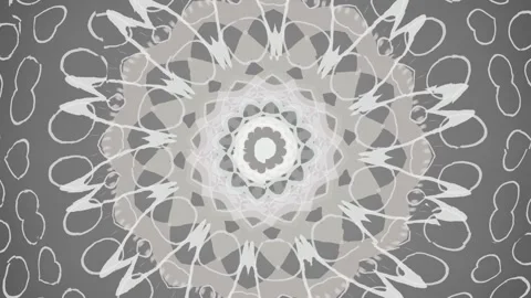 Abstract pattern with circular designs on a gray background Stock Footage 337388753