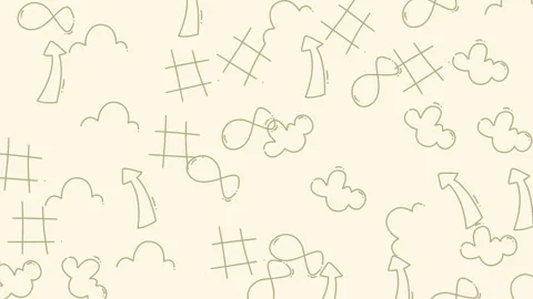 Abstract Pattern with Clouds, Arrows, and Infinity Symbols. Stock Footage 322987628