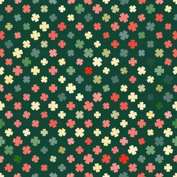 Abstract pattern clover retro Stock Illustration