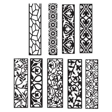 Abstract pattern cnc Border Vector. Illustrazione stock