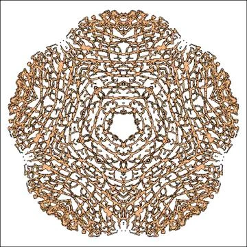 Abstract pattern with cobwebs bushy leaf tropical plants Stock Illustration