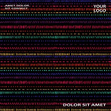 Abstract pattern with color hand drawn strokes artistic cover fr Stock Illustration