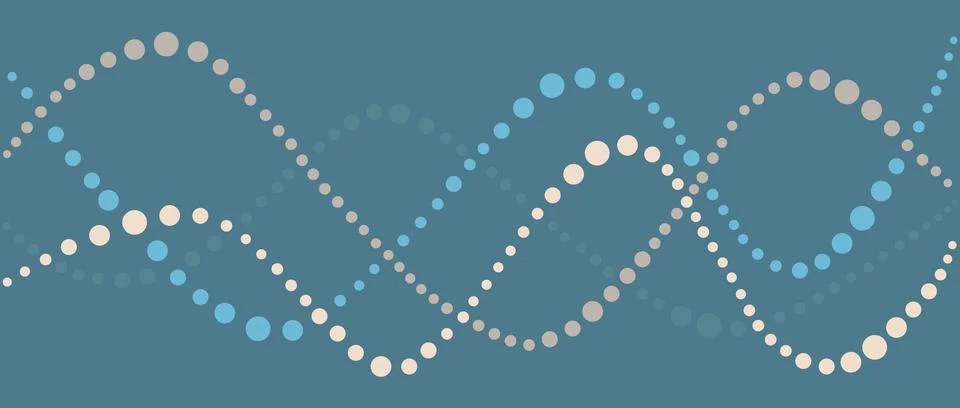 Abstract pattern of colored dots in wave formation for modern design Stock Illustration