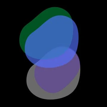 Abstract pattern of colored round shapes on a black background Illustrazione stock