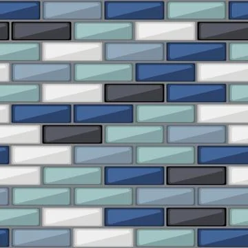 Abstract pattern with colorful brick elements Illustrazione stock