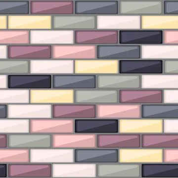 Abstract pattern with colorful brick elements イラスト素材