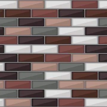 Abstract pattern with colorful brick elements Illustrazione stock