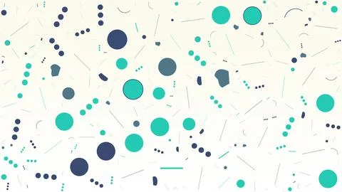 Abstract Pattern With Colorful Dots and Lines on Light Background Stock Illustration