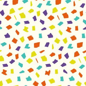 Abstract pattern with colorful drawing blotches Stock Illustration