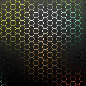 Abstract pattern with colorful hexagons Stock Illustration