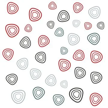 Abstract Pattern With Colorful Nested Shapes on White Background Stock Illustration