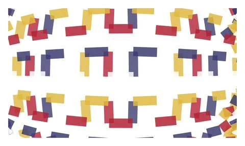 Abstract pattern with colorful scattered rectangles on white background geo.. 库存插图