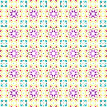 An abstract pattern with colorful squares and triangles on the surface Stockillustratie