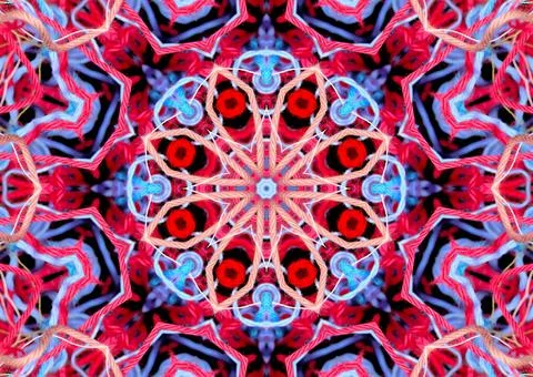 Abstract pattern of colorful threads with 3D effect Stock Illustration