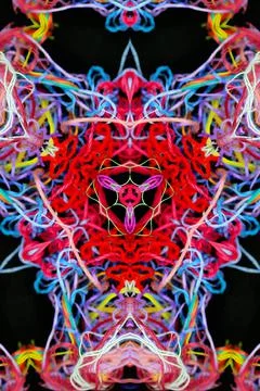 Abstract pattern of colorful threads with 3D effect Stock Illustration