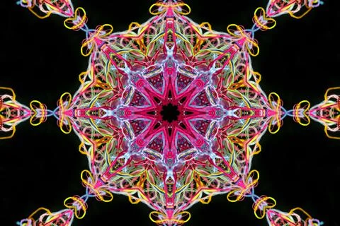 Abstract pattern of colorful threads with 3D effect Stockillustratie