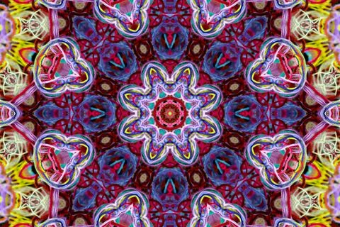 Abstract pattern of colorful threads with 3D effect イラスト素材