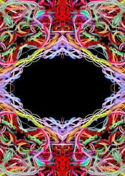 Abstract pattern of colorful threads with 3D effect Stock Illustration