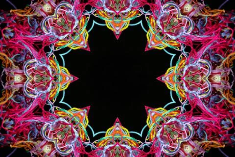 Abstract pattern of colorful threads with 3D effect Stock Illustration