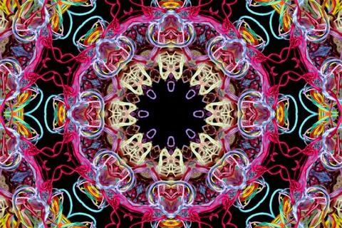 Abstract pattern of colorful threads with 3D effect Stock Illustration