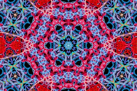 Abstract pattern of colorful threads on a black background Illustrazione stock