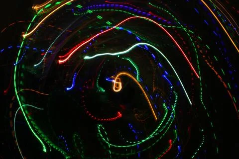 Abstract pattern from colorful traces of lights 写真素材