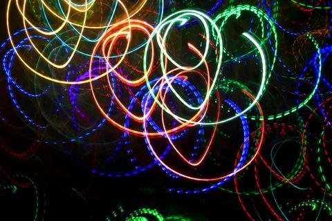Abstract pattern from colorful traces of lights Foto stock
