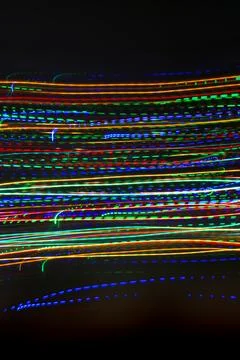 Abstract pattern from colorful traces of lights 写真素材