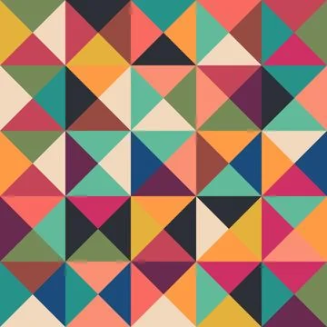 Abstract pattern, colorful triangles, vector イラスト素材