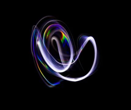 Abstract pattern with the colors of the rainbow. Sore curved lines. Equal rig 库存插图