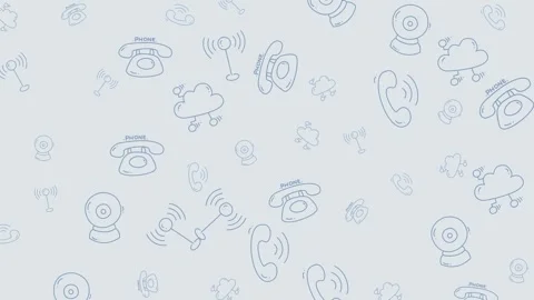 Abstract pattern of communication devices on a light background. Stock Footage 319244112