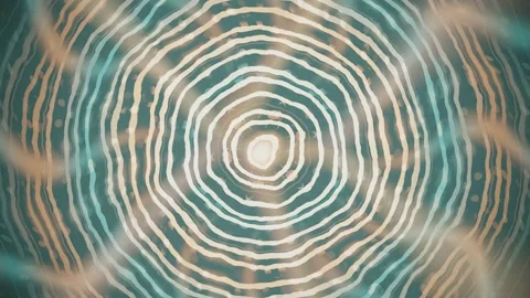 Abstract pattern with concentric circles and layered lines in blue Stock Footage 337386747