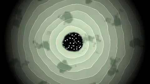 Abstract pattern with concentric circles and a central Stock Footage 338231922
