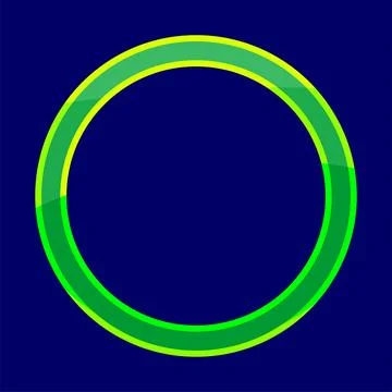 Abstract pattern with concentric green and yellow rings over deep blue, cre.. Stock Illustration