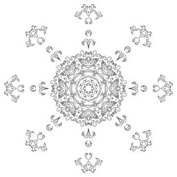 Abstract pattern, contours Stock Illustration