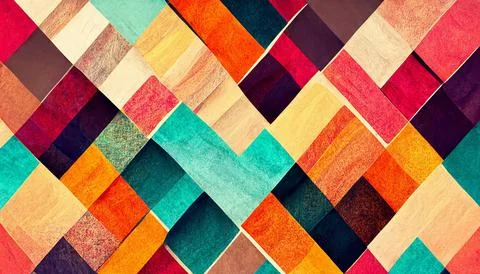 Abstract pattern on the cover of multi-colored squares Stock Illustration