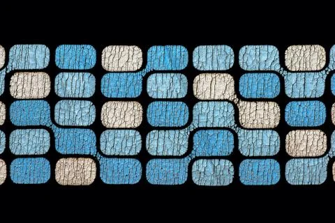 Abstract pattern with cracked shapes on black Stock Photos