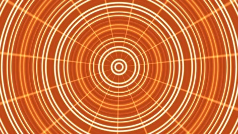 Abstract pattern creates concentric circles with orange Stock Footage 339596458