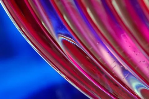 Abstract pattern curve flow form macro wet red Stock Photos